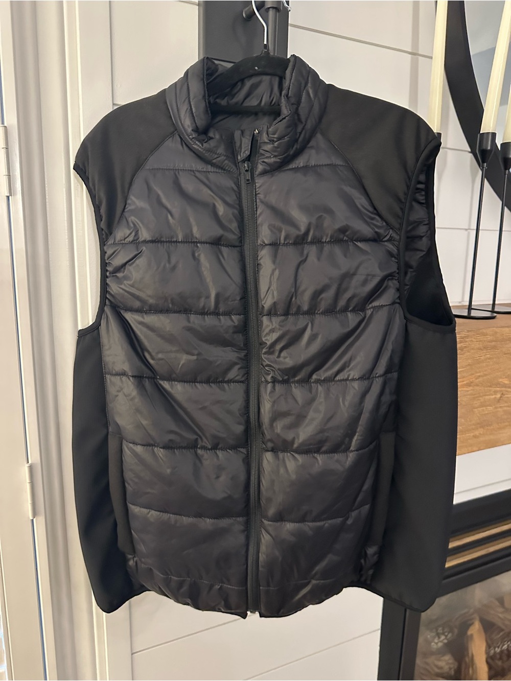 Danier Black Quilted Hybrid Vest Jacket